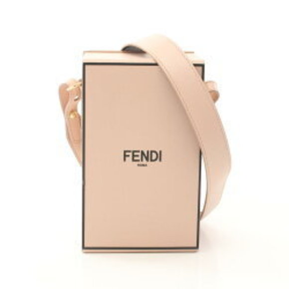 FENDI Shoulder Bag Leather Pink - Picture 1 of 8